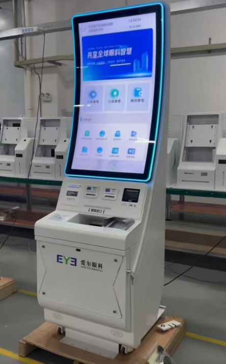 Interactive 39 Inch Touch Screen Self Service Payment Kiosk with Card Reader and A4 Printer